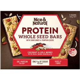 Nice & Natural Protein Wholeseed Bars Coconut & Goji Berry