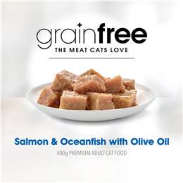 Fussy Cat Grain Free Adult Wet Cat Food Salmon & Oceanfish & Olive Oil