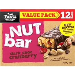 Tasti Nut Bar Dark Choc & Cranberry