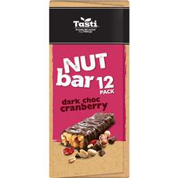 Tasti Nut Bar Dark Choc & Cranberry