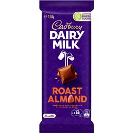 Cadbury Dairy Milk Roast Almond Chocolate Block 180g