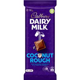 Cadbury Dairy Milk Coconut Rough Chocolate Block 180g