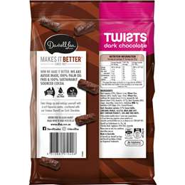 Darrell Lea Twists Dark Chocolate Liquorice