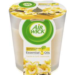 Air Wick Essential Oils Candle Vanilla & Soft Cashmere each