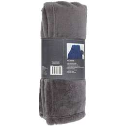 Inspire Plush Throw Plain Grey 