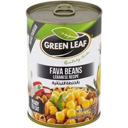Green Leaf Fava Beans & Chickpeas Lebanese Recipe
