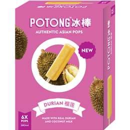 Potong Coconut Milk & Durian Pops