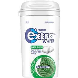 Wrigley's Extra White Soft Chewing Gum Spearmint Sugar Free