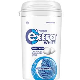Extra White Soft Chew Peppermint Sugar Free Chewing Gum
