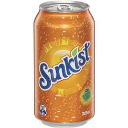 Sunkist Orange Soft Drink Can Cans 375ml | Woolworths