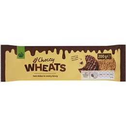 Woolworths Choccy Wheats Biscuits 200G