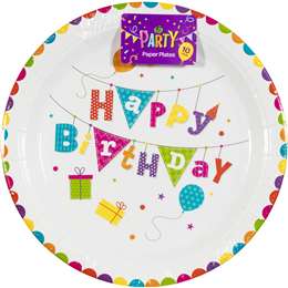 Woolworths Party Happy Birthday Paper Plates 10pk