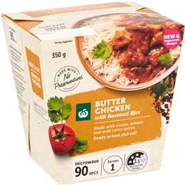 Woolworths Butter Chicken With Jasmine Rice 350g