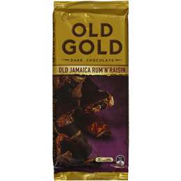 Cadbury Old Gold Dark Chocolate Old Jamaica Rum N Raisin 200g Block ...