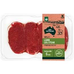 Woolworths Lamb Leg Steak