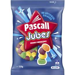 Pascall Jubes Lollies 350g