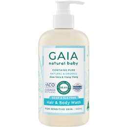 Gaia Natural Baby Hair & Body Wash 500mL