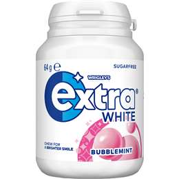 Extra White Bubblemint Sugar Free Chewing Gum Bottle