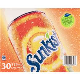 Sunkist Orange Soft Drink Cans Multipack