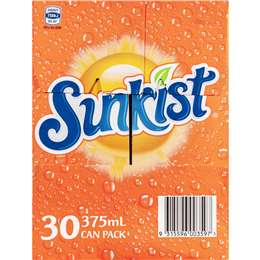 Sunkist Orange Soft Drink Cans Multipack
