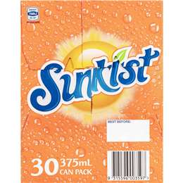 Sunkist Orange Soft Drink Cans Multipack