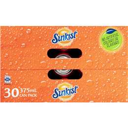 Sunkist Orange Soft Drink Cans Multipack
