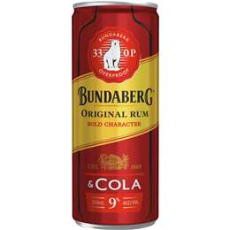 Bundaberg Rum 33 Op & Cola
