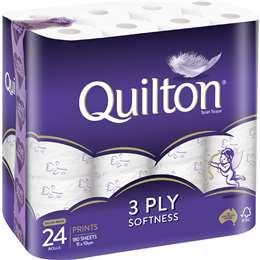 Quilton Prints 3 Ply Toilet Paper 24 pack