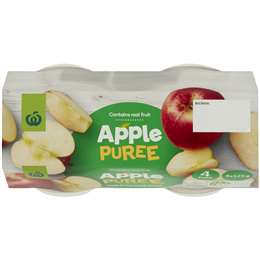 Woolworths Apple Puree 4 Pack 