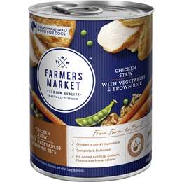 Farmers Market Adult Wet Dog Food Chicken Stew Vegetables & Brown Rice 400g