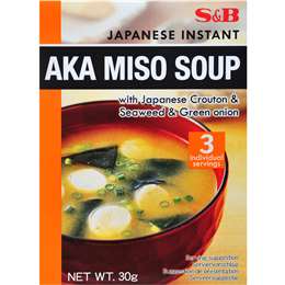 S&b Miso Soup Aka 30g | Woolworths