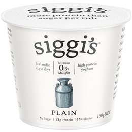 Siggi's 0.5 % Fat Yoghurt Plain 150g | Woolworths