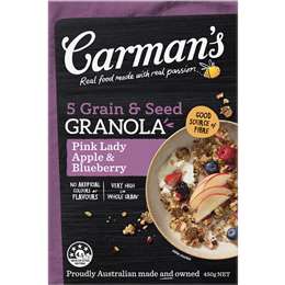 Carman's 5 Grain & Seed Granola Pink Lady Apple & Blueberry