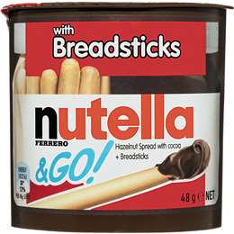 Nutella Hazelnut Chocolate Spread With Breadsticks