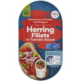 Woolworths Herring Fillets In Tomato Sauce 200g | Woolworths