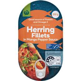 Woolworths Herring Fillets In Mango Pepper Sauce