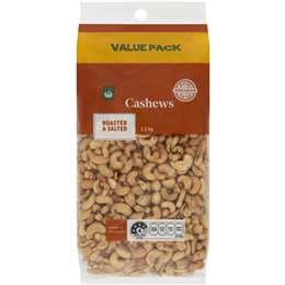 Woolworths Cashews Roasted & Salted