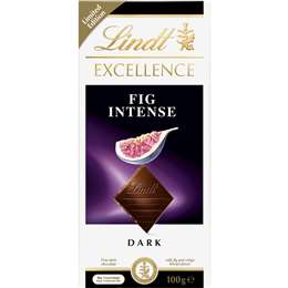 Lindt Excellence Fig Intense Dark Chocolar Block 100g