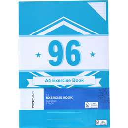 Woolworths a4 Exercise Book 96 Page 3 Pack