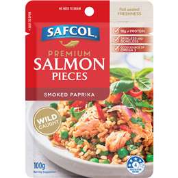 Safcol Premium Salmon Pieces Smoked Paprika 100g