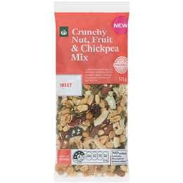 Woolworths Crunchy Nut Fruit & Chickpea Mix