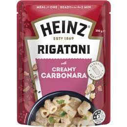 Heinz Rigatoni Pasta Pouch With Creamy Cabonara Sauce 350g