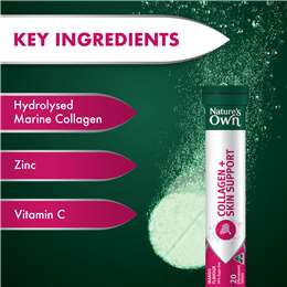 Nature's Own Magnesium+ Skin Effervescent With Collagen & Biotin