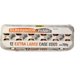 Elderbrook Farms 12 Extra Large Caged Eggs