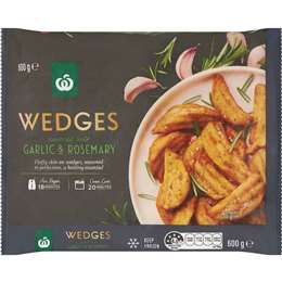Woolworths Wedges Seasoned With Rosemary & Garlic