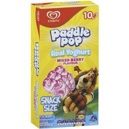 Streets Paddle Pop Ice Cream Mixed Berry Yoghurt 10pk 420ml | Woolworths