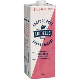 Liddells Lactose Free Skim Long Life Milk UHT