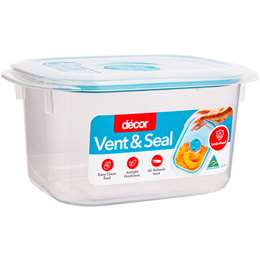 Decor Vent & Seal Container Oblong Teal 800mL