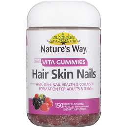 Nature's Way Hair Skin Nails Adult Vita Gummies Berry 150 pack