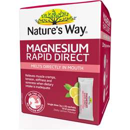 Nature's Way Magnesium Rapid Direct Oral Powder Sachets Lemon 2g x 20 pack